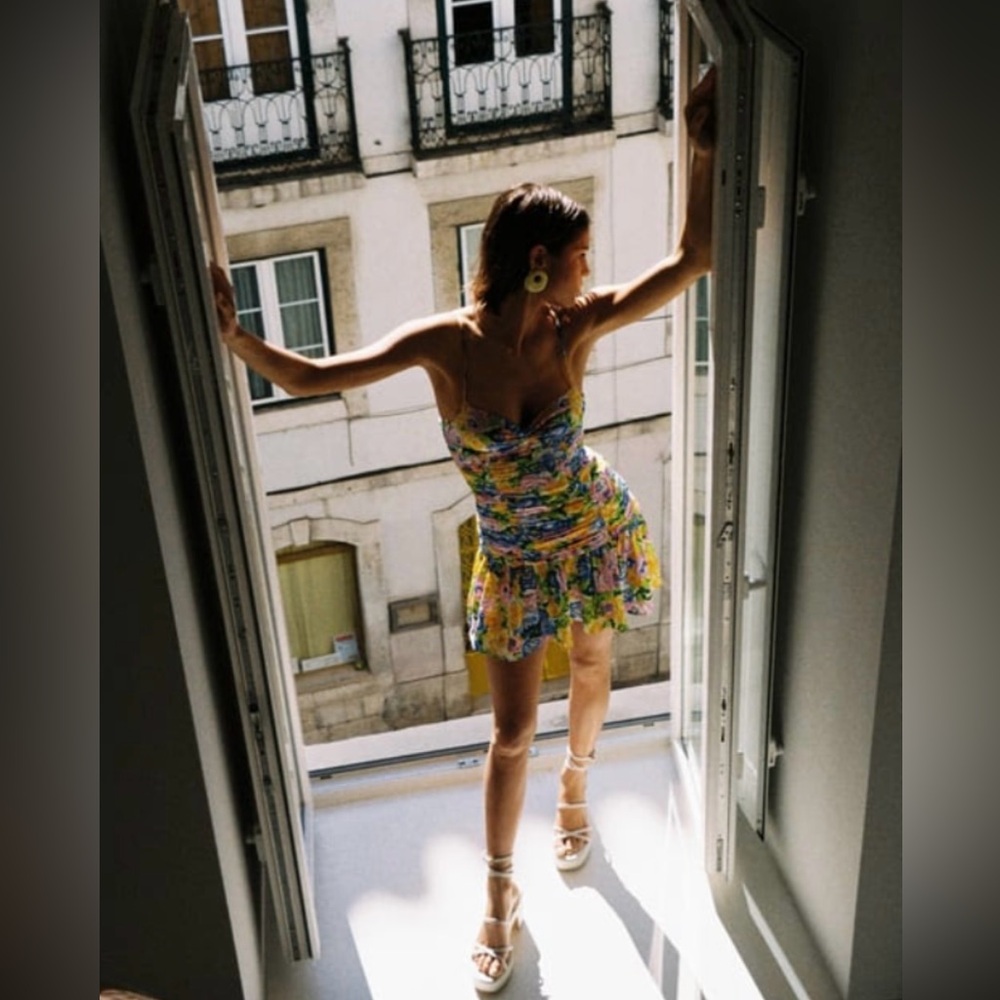 Zara Summer Floral Cocktail Dress